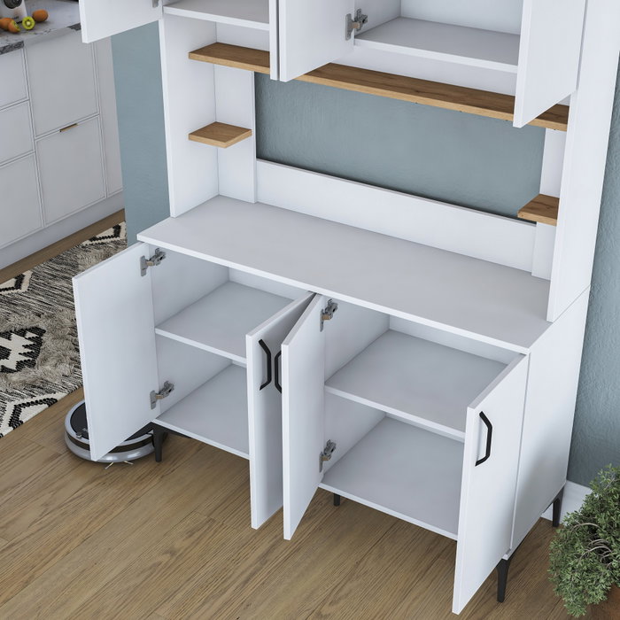 Hanah Home Gabinete Multipropósito JE176 - 3291 Blanco y Nuez
